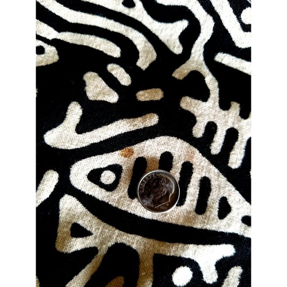 Vintage Cotton Jacket Plus 2x 18 20 Black Tan Tribal Ethnic India 1990s - Picture 10 of 10